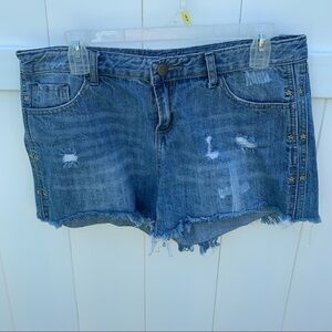 Vici Jennifer Mod Ref Denim Jean Shorts Star Large